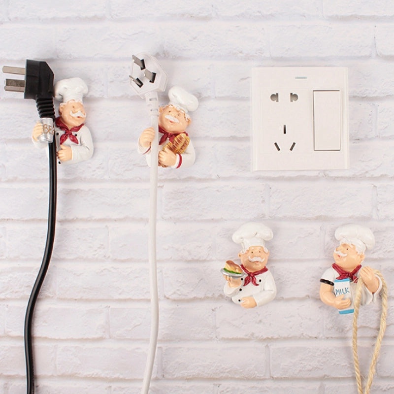Creative Cartoon Power Cord Organizer Rack | Home Kitchen Plug Holder Hook | Strong Adhesive Cable Management | Kitchen Accessories