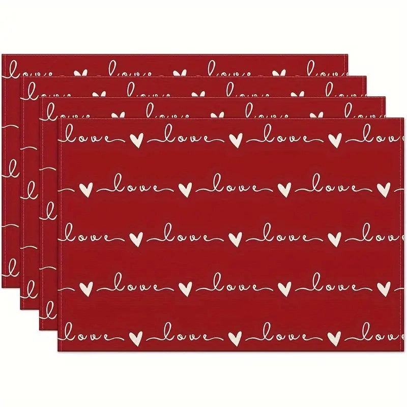 Romantic Heart-Shaped Rose Linen Cotton Blend Pillow Cover|Home Decor Accessories