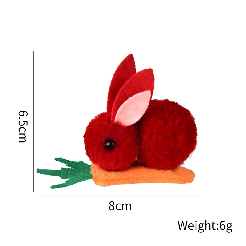 Easter Bunny Carrot Plush Hairpin Cute Festival Party Accessory 1 Piece|Party Supplies