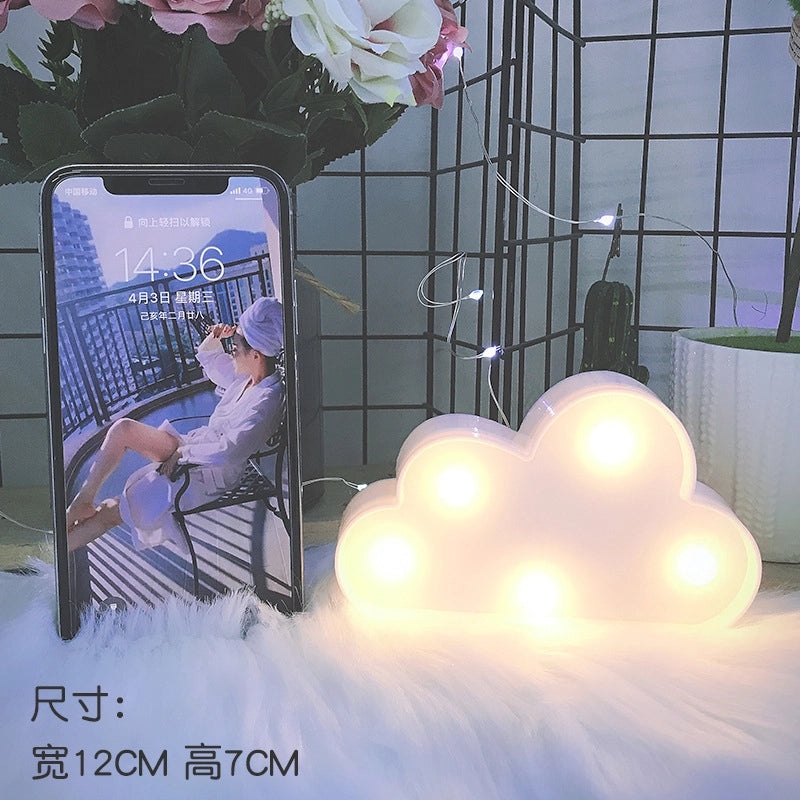 Mini LED Cactus & Flamingo Night Light Korean Style Christmas Letter Decoration Desktop Lamp|Home Decor Lighting