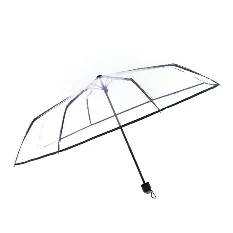 Cute Transparent Cartoon Umbrella Thickened Clear Student Rain Gear for Outdoor Photoshoot | Umbrellas & Rain Gear