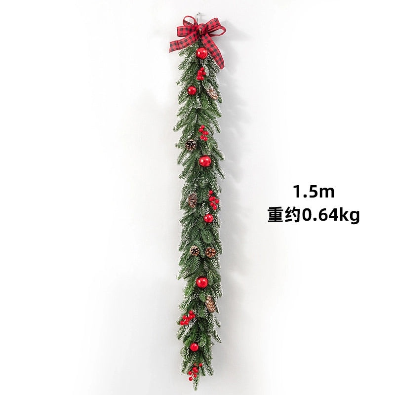 Meiyu Christmas Tree PE Snow Garland Red Hawthorn Fruit Door Window Hanging Decoration|Holiday Home Decor