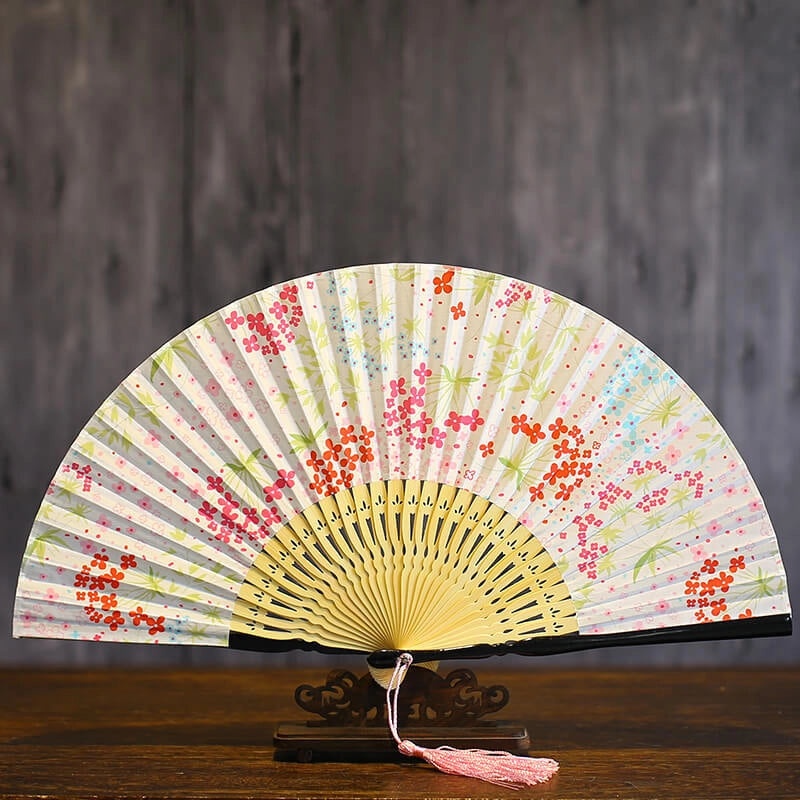 Chinoiserie Raw Silk Solid Color Fans for Heating & Decoration|Home & Living Fans & Cooling Accessories