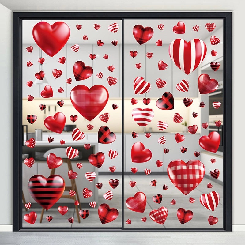 Valentine's Day Heart Shaped PVC Wall Decor for Casual Home|Home Decor