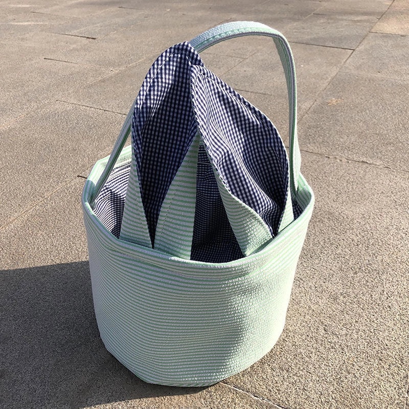 Easter DIY Canvas Bag with Rabbit Ears Decorative Gift Basket for Office and Cultural Events|Home & Garden > Seasonal Decor > Easter Decorations