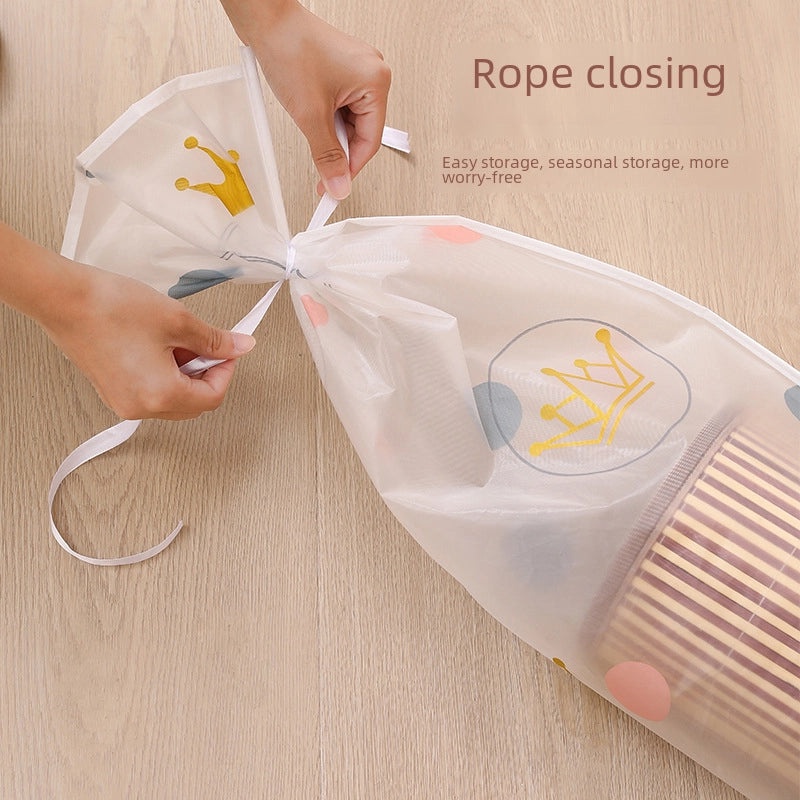 Dustproof PEVA Mat Cover with Drawstring Pocket | Home Storage & Organization