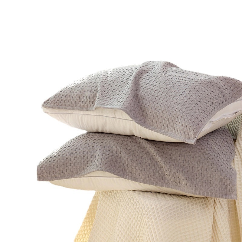 Pure Cotton Pillow Towels Pair | Household Pillowcase Turban Gauze Sweat Absorbing Towels for Adults and Students | Home Textiles