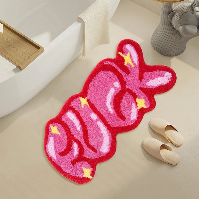 Letter Pattern Polyester Bath Mat for Bathroom Use|Home & Living Bath Accessories