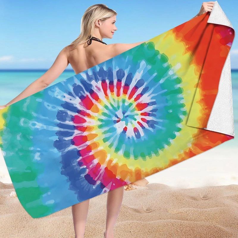 Geometric Patterned Superfine Fiber Beach Towel for Casual Outdoor Use|Beach Towels & Accessories