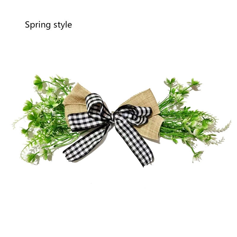 Seasonal Wooden Door Pendant with Replaceable Flower Decorations for Christmas Welcome Decor|Home & Garden Decorations