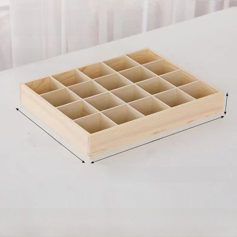Wooden Multi-Grid Storage Box for Desktop | Home Storage & Organization