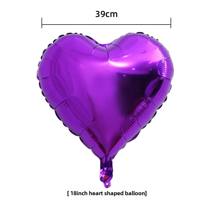 18 Inch Heart-Shaped Aluminum Foil Balloon for Wedding Valentine’s Day New Year Decoration | Party Supplies & Balloons