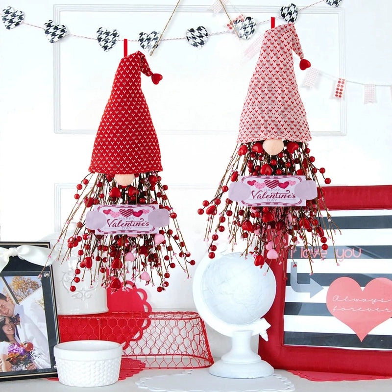 Valentine's Day Heart-Shaped Plastic Hanging Decorations Cute Holiday Date Ornaments|Home Decor