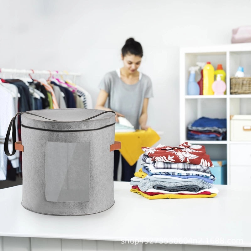 Large Foldable Hat Storage Box with Shoulder Strap and Dual Handles for Women | Hat Storage Boxes