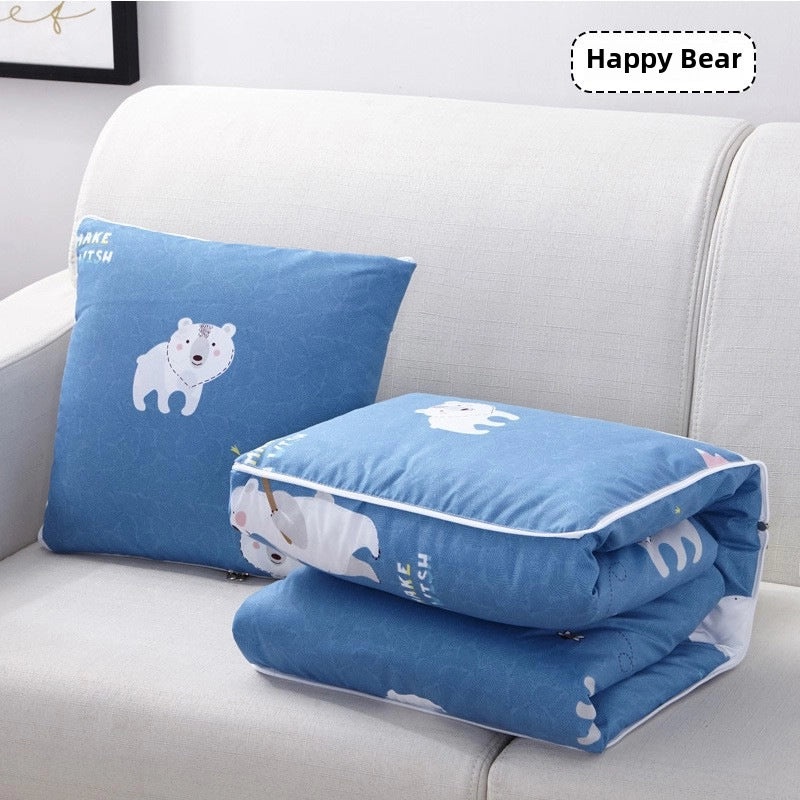 Dual-Use Home and Office Nap Pillow Quilt with Air Conditioning Feature, Printed and Foldable for Easy Storage|Home Textiles & Bedding