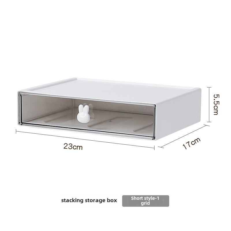 Dopamine Desk Organizer with Drawers Rubber Band Hairpin Jewelry Storage Box for Student Stationery | Desk Organizers