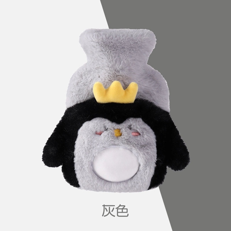 Cute Medium Plush Hot Water Bag with Velvet Cover Removable Washable Leak-Proof Hand Warmer|Home & Living Accessories