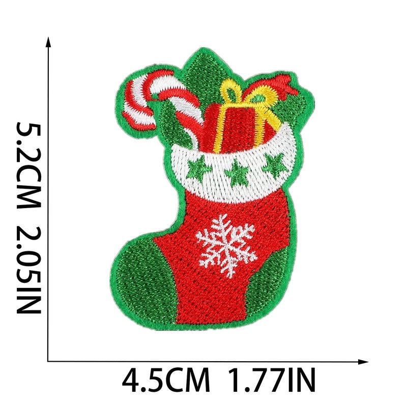 Christmas Cartoon Santa Claus Snowflake Embroidered Patch for Clothing Accessories|Clothing Accessories