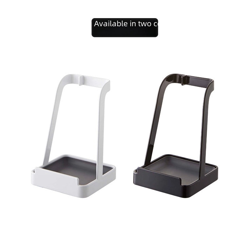 Compact Japanese Style Metal Pot Lid and Soup Spoon Rack with Drip Tray for Organized Kitchen Storage|Kitchen Storage & Organization