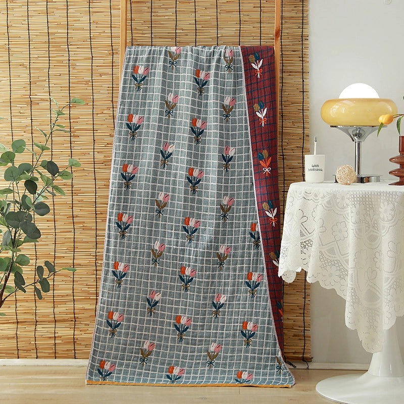 Adorable Animal Print Floral Cotton Bath Towels | Home & Bath Towels