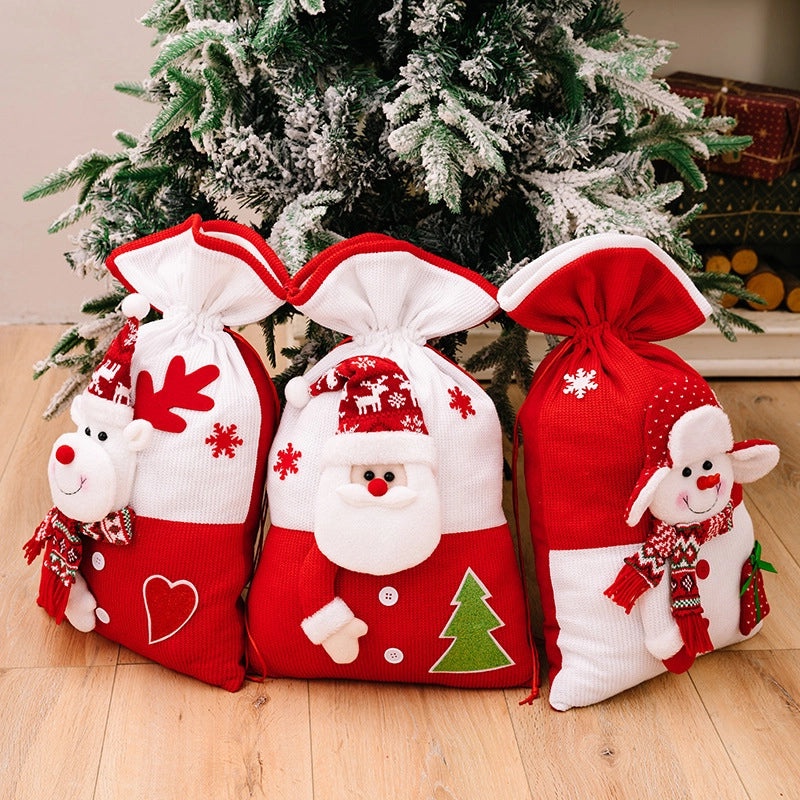 Christmas Nordic Santa Snowman Gift Bags Party Festival Wrapping Supplies|Holiday Gift Wrapping Supplies