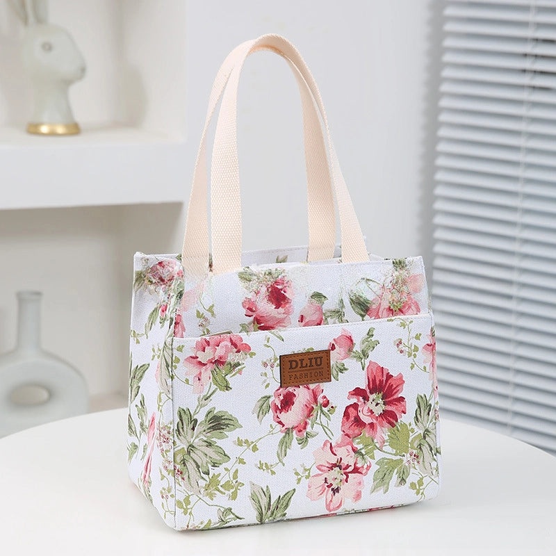 Portable Insulated Lunch Bag Large Capacity Cute Cartoon Printed Thickened Aluminum Foil Lunch Box Bag|Lunch Bags & Coolers