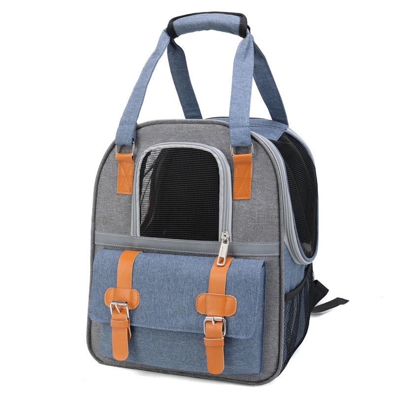 Portable Breathable Cat Carrier Bag Oxford Cloth Scratch Resistant Foldable Pet Backpack for Travel|Pet Carriers & Backpacks