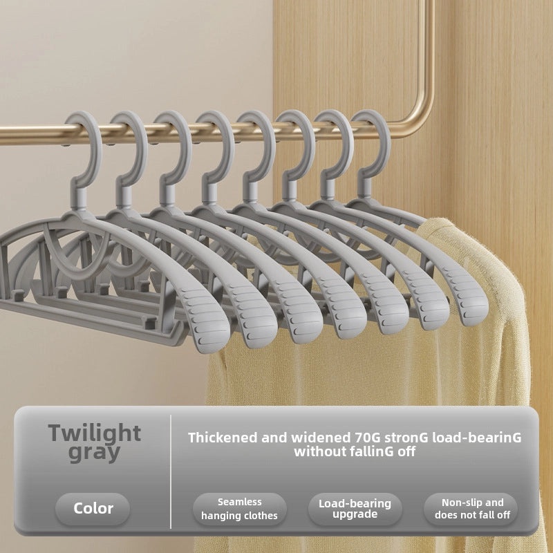 Seamless Wide Shoulder Non-slip Plastic Clothes Hanger for Adults | Home & Living Storage Solutions