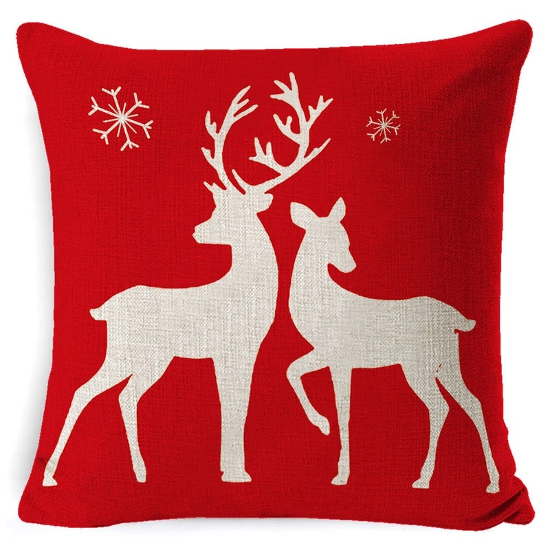 European Style Linen Christmas Pillow Cover for Sofa Cushion Cozy Home Decor|Home Decor & Accessories