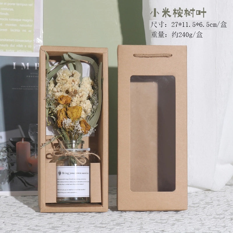 Nordic Style Dried Flower Glass Bottle Ornament for Teacher's Day and Mother's Day Gifts | Home Decor & Photography Props