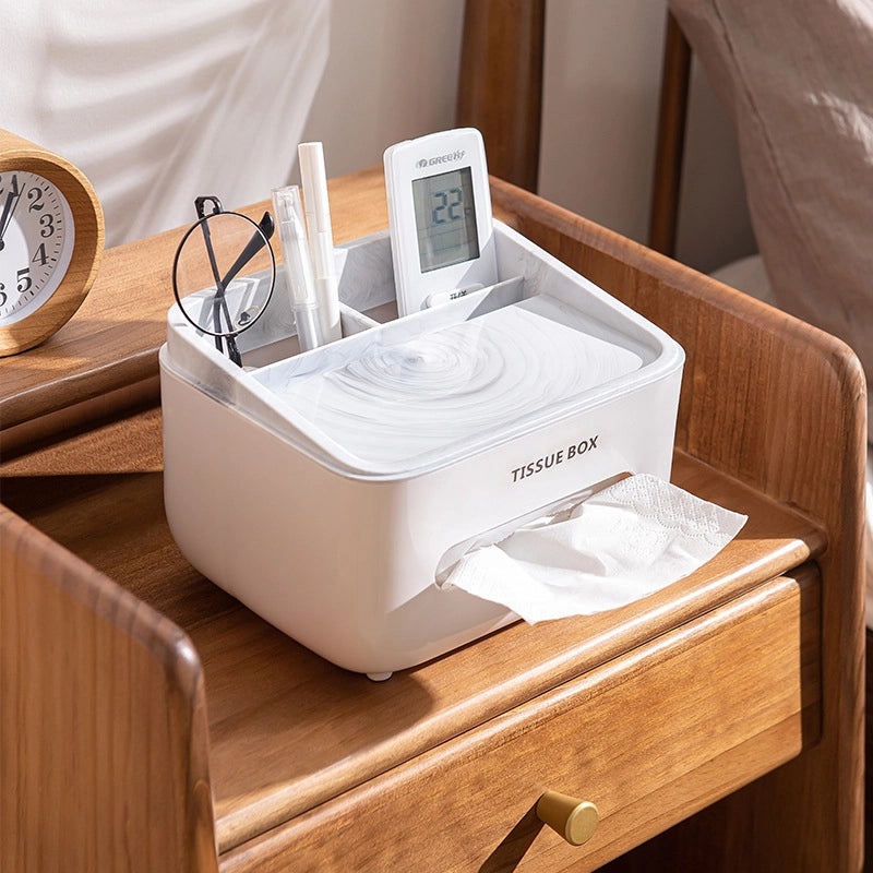Creative Simple Light Luxury Multi-function Remote Control Storage Tissue Box for Living Room Coffee Table|Home & Living Accessories