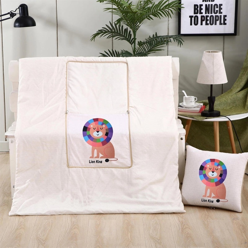 Custom Logo Pillow Quilt Dual-use Car Cushion & Sleeping Blanket Four-season Thin Blanket Gift Printing|汽车配件