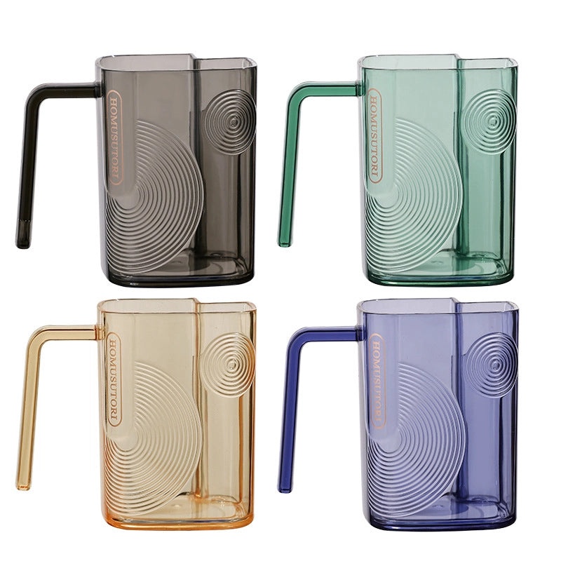 Light Luxury Transparent Mouthwash Cup with Independent Toothbrush Slot for Home, Couples, and Students|Bathroom Accessories