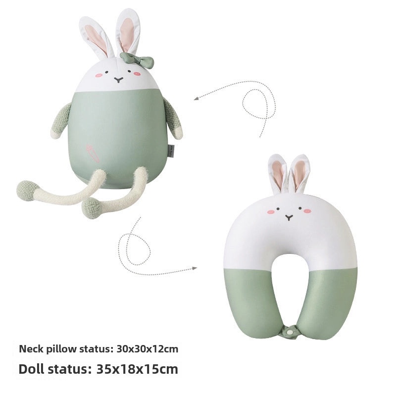 Cartoon Penguin U-Shaped Neck Pillow with Foam Particles | Travel Pillows & Neck Support