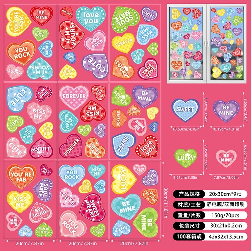 Valentine's Day Heart Shaped PVC Wall Decor for Casual Home|Home Decor