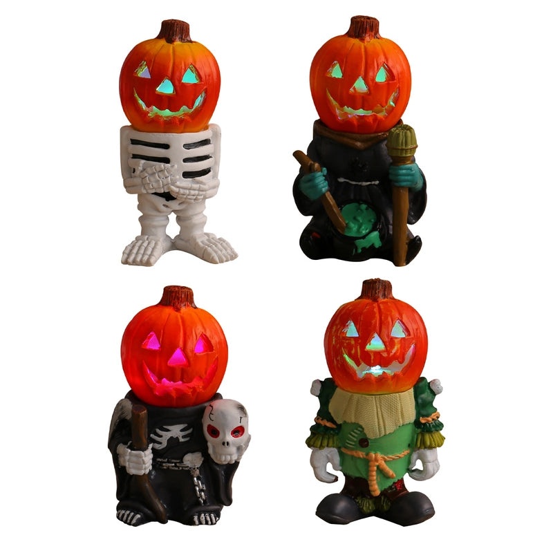 Halloween Resin Color Block Ornaments for Holiday Festival | Seasonal Decor