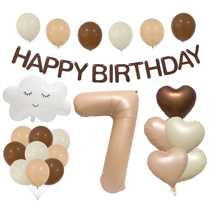 Birthday Party Heart Letter Balloons, Cute Minimalist Aluminum Foil Balloons for Indoor Outdoor Celebration|Party Decorations