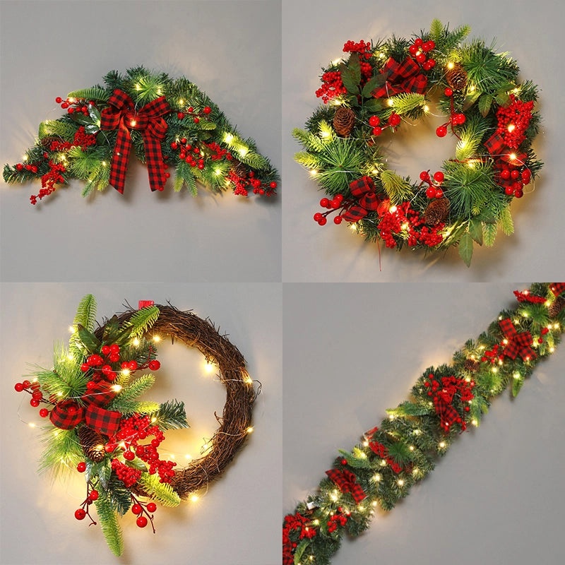 Christmas Rattan Garland Door Hanging Pendant for Living Room Window and Wall Decoration|Home Decor