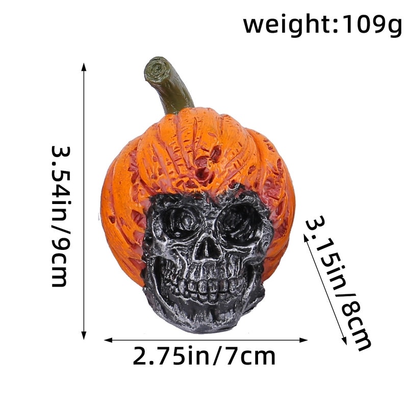 Halloween Resin Pumpkin Skull Ornaments for Hip-Hop Party Decor|Home Decor