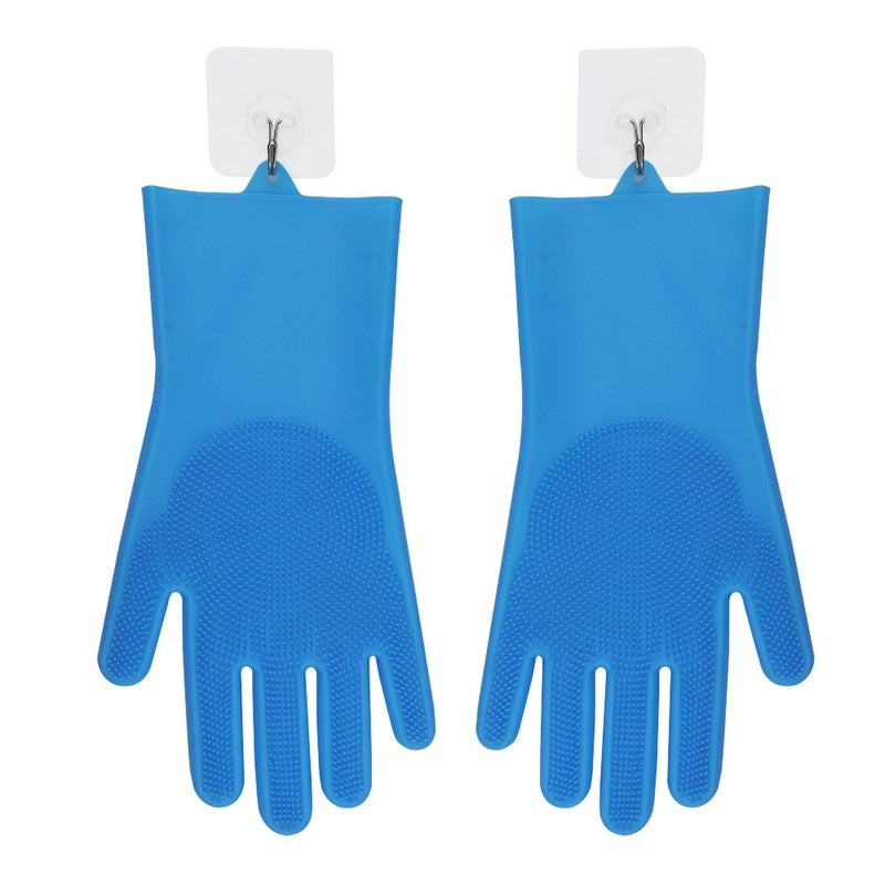 Waterproof Silicone Dishwashing Gloves with Anti-scalding Feature for Pet Bathing and Kitchen Cleaning | Household Cleaning Gloves