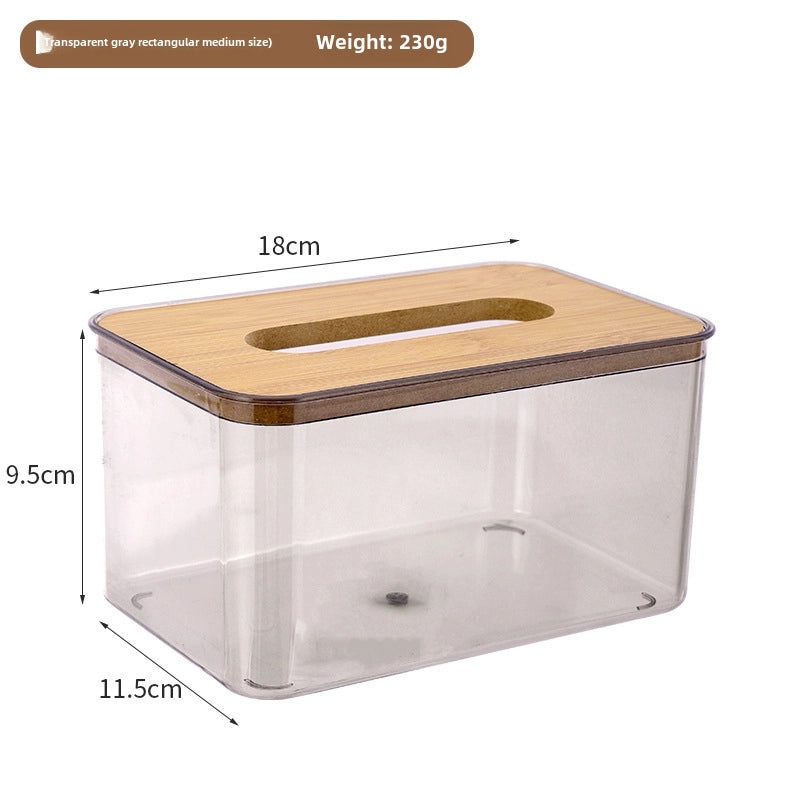 Nordic Style Transparent Composite Tissue Box Cover for Living Room and Dining Table | Home & Living Accessories