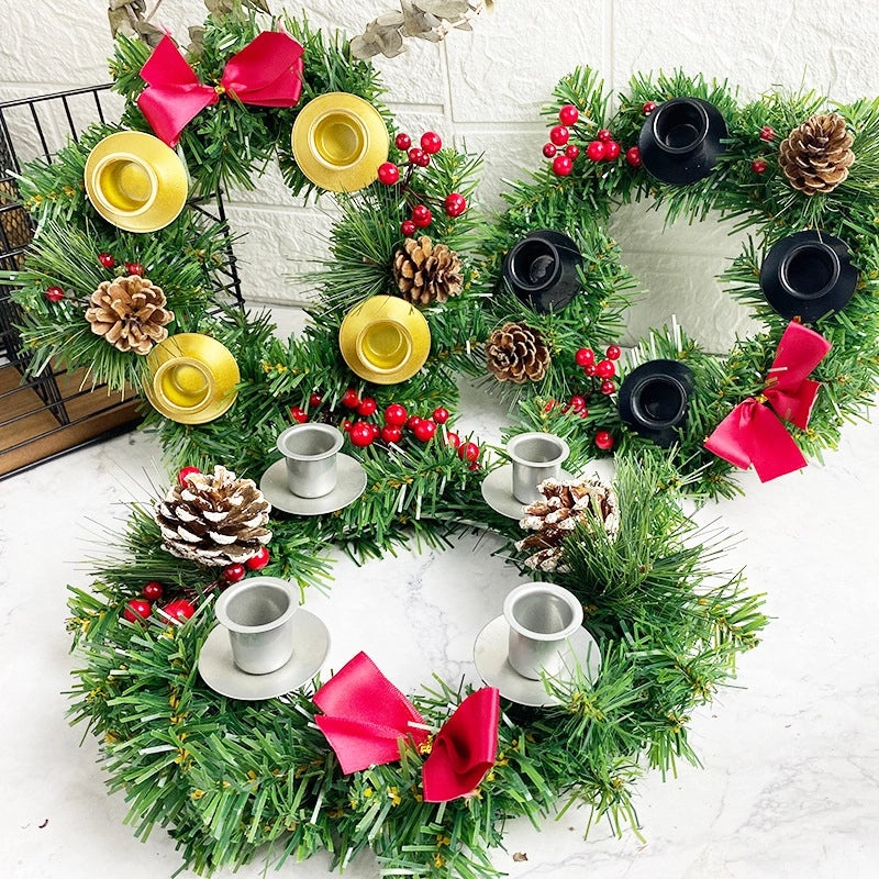 Christmas Rattan Wreath Garland Door Hanging Ornament Pendant Holiday Decoration | Home Decor