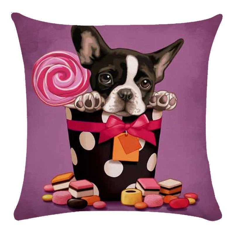 Halloween Plush Dog Lollipop Flower Decorative Pillow for Couch & Sofa | Home Decor