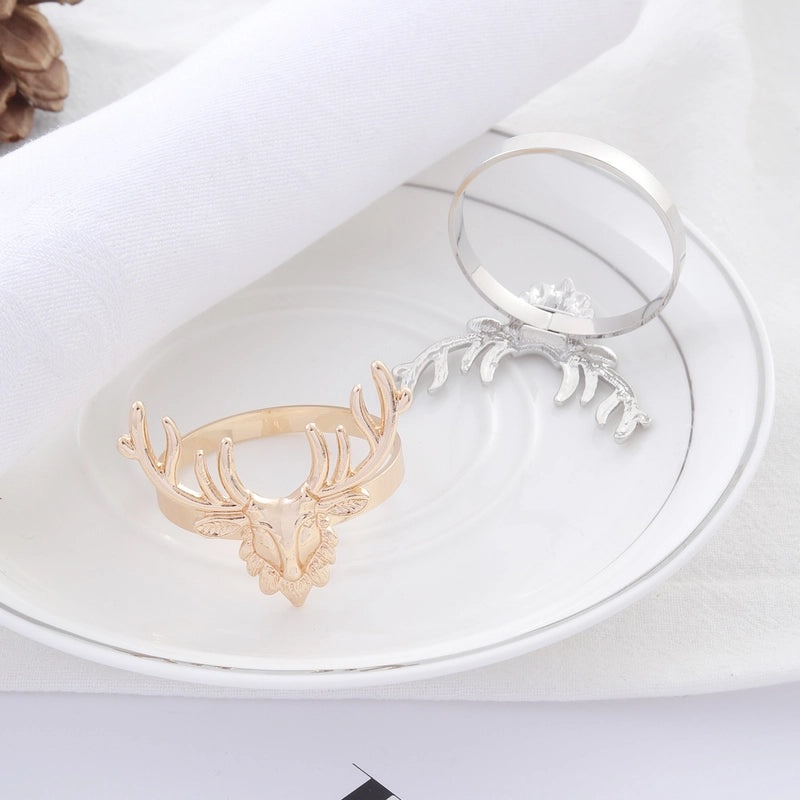 Christmas Casual Vacation Solid Color Alloy Napkin Ring for Home Daily Use|Home Decor & Tableware