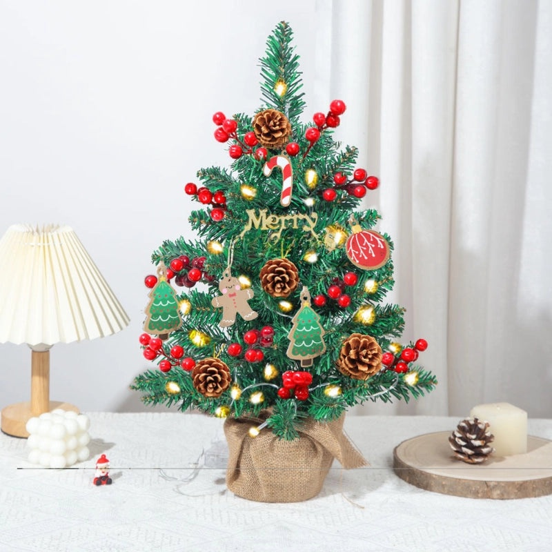 Mini Christmas Tree Set 50cm 60cm Small Desktop Holiday Decor|Home & Garden Decorations