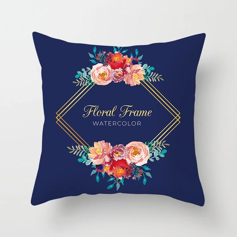 Modern Pastoral Letter and Plant Linen Pillow Covers for Couch and Sofa Decor | Home Decor & Pillows