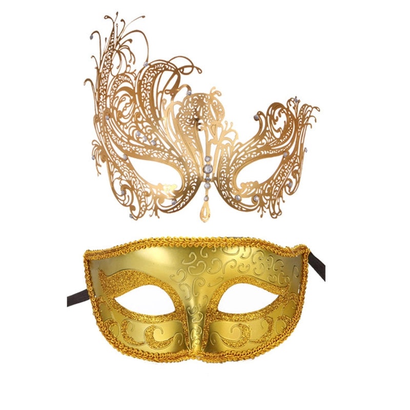 Cute Black Metal Wrought Iron Masks Set Multi-Diamond & Little Beauty Styles|Jewelry & Accessories