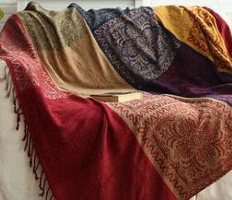 Chenille Sofa Towel Cover Non-slip Cotton Blanket Nordic Style Sofa Protector|Home Textiles & Sofa Accessories