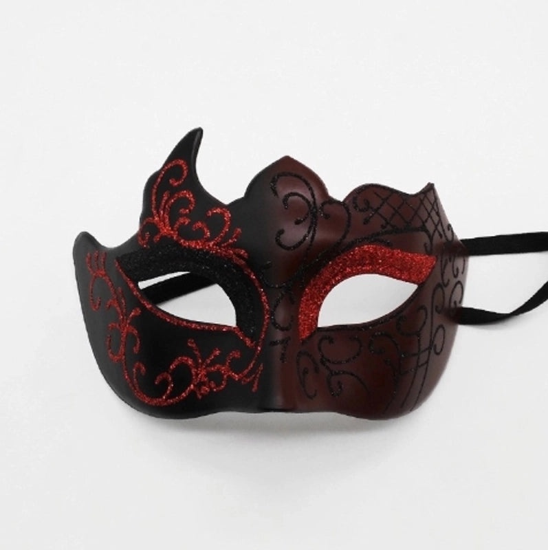 Mardi Gras Minimalist Geometric Plastic Party Mask | Party Supplies