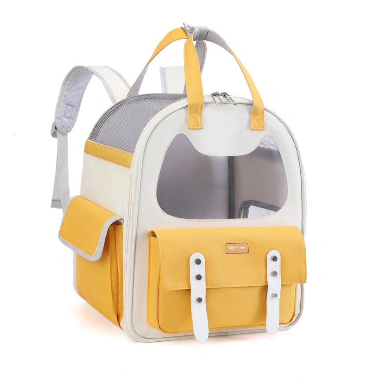 Portable Breathable Cat Carrier Bag Oxford Cloth Scratch Resistant Foldable Pet Backpack for Travel|Pet Carriers & Backpacks